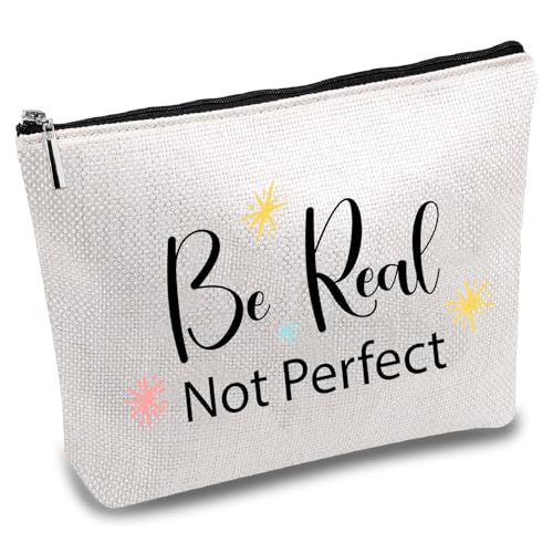 CREATCABIN Canvas Makeup Bag Travel Cosmetic Pouch 10x7 Inch