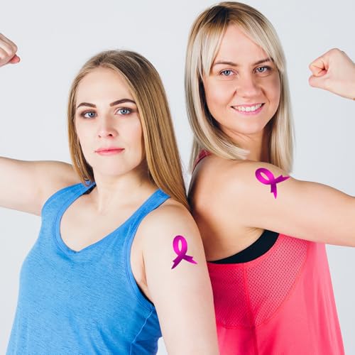 Pink Ribbon Temporary Tattoos Breast Cancer Awareness 96 Pcs