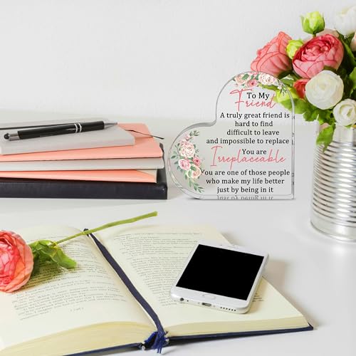Heart-Shaped Friendship Plaque for Women - Best Friend Gift
