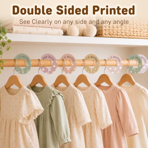 8PCS Double-Sided Baby Closet Dividers - Multi-Color Organizer Set