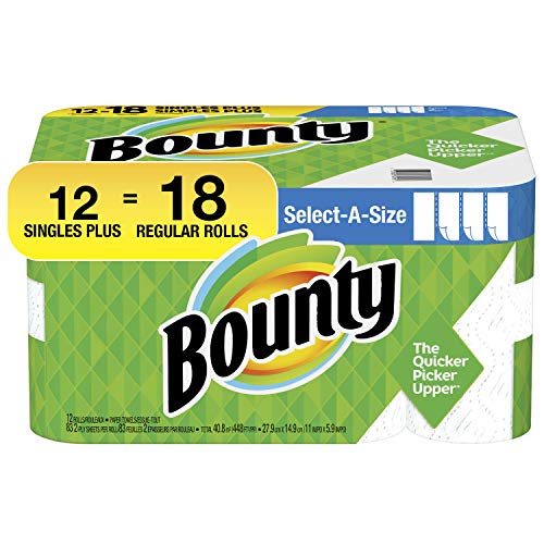 Bounty Select-A-Size Paper Towels, 2-Ply, 12 Rolls, 83 Sheets/Roll