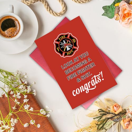 Funny Firefighter Graduation Card | Hero Congratulations Card