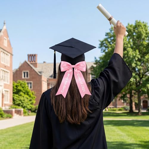 Rivvlive Class of 2026 Graduation Cap Bow Large Decor and Hair Accessory