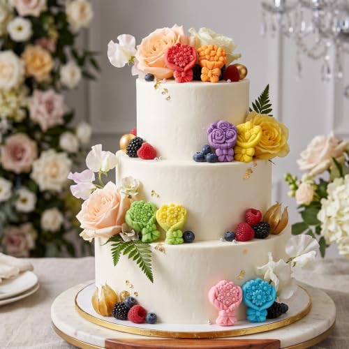 AIBOYA 12-Cavity Flower Bouquet Silicone Candy & Chocolate Mold
