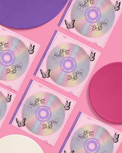 Y2K Retro CD Paper Napkins - 25 Pack, 5x5 Inches, Soft & Absorbent