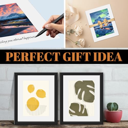 Cecliy 20 Pack Picture Frame Mats, 5x7 Matted to 4x5, Acid-Free White