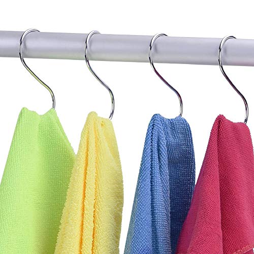 Aubcee 3.5-Inch S-Hooks - Heavy Duty Stainless Steel Hanging Hooks (20 Pack)