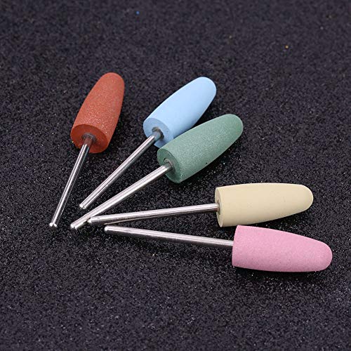 Brrnoo Stainless Steel Nail Drill Bit Set for Manicure and Gel Removal