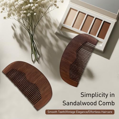 Kootinn Wooden Beard Comb Anti-Static Pocket-Sized for Oils and Balms