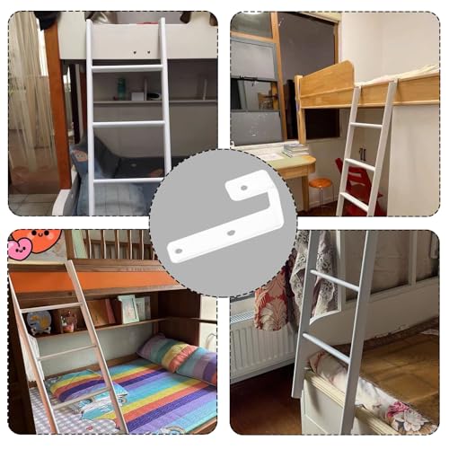 Bunk Bed Ladder Hooks - 2 Pack Durable Iron Hooks with PVC Coating