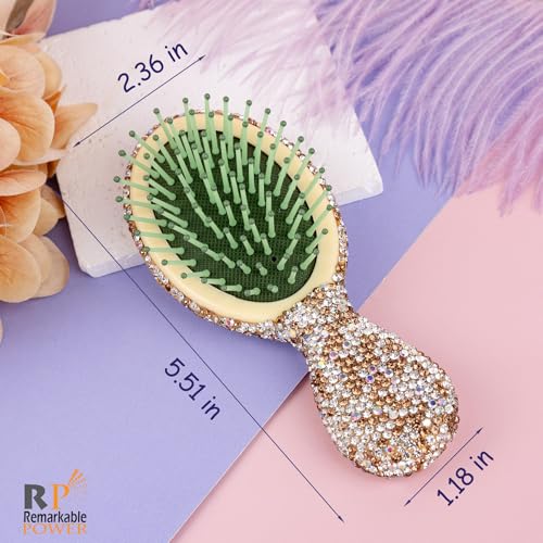 RP Remarkable Power Champagne Mini Hair Brush Portable Comb