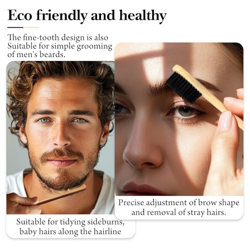 Zoolinn Eco-Friendly Bamboo Dual-Ended Eyebrow Brush & Spoolie Comb