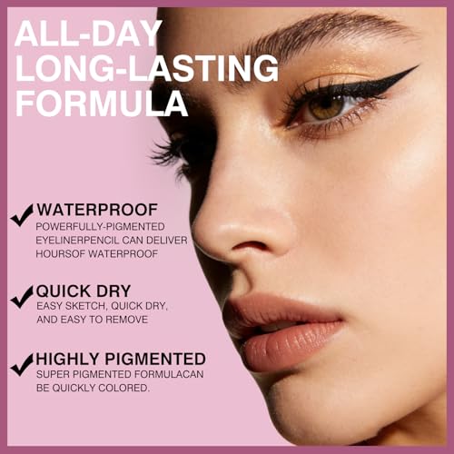 LAVONE 3-in-1 Waterproof Eyeliner Set - Liquid, Gel & Pencil Black