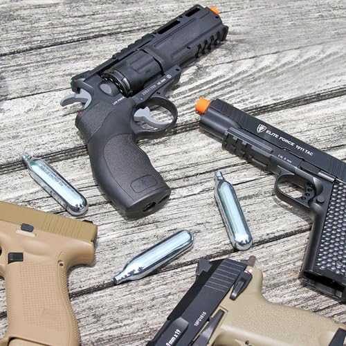 8 Gram / 12 Gram CO2 Cartridges, Non-Threaded,High-Grade CO2 Cylinder CO2 Cartridges for Paintball Guns,Pellet Guns, BB Guns and Airsoft Guns