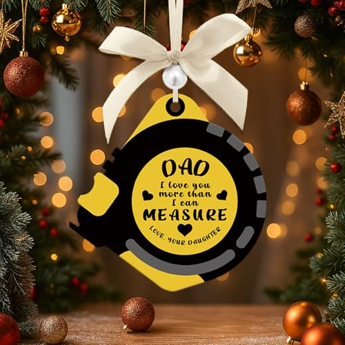 Dad Ornament Tape Measure - Heartwarming Christmas Gift from Daughter