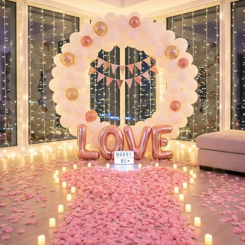 Anwyll 3000Pcs Pink Artificial Rose Petals for Wedding & Romantic Decor