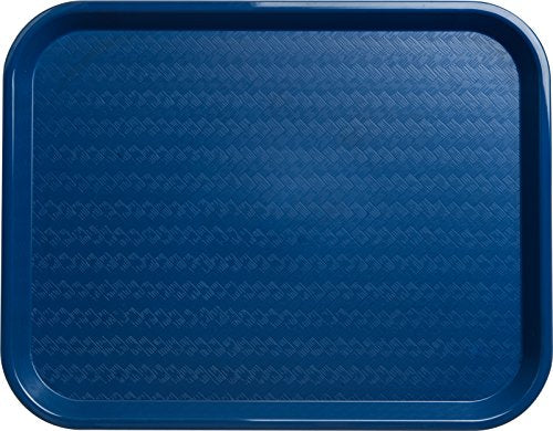 Carlisle Fast Food Tray, 14" x 18", Blue, Pack of 2 - Durable Cafeteria Trays