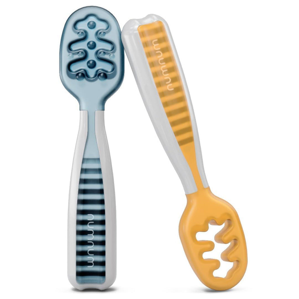 NumNum Baby Spoons Set - Bundle of 2 with Baby Straw Training Cup | Perfect for Mealtime