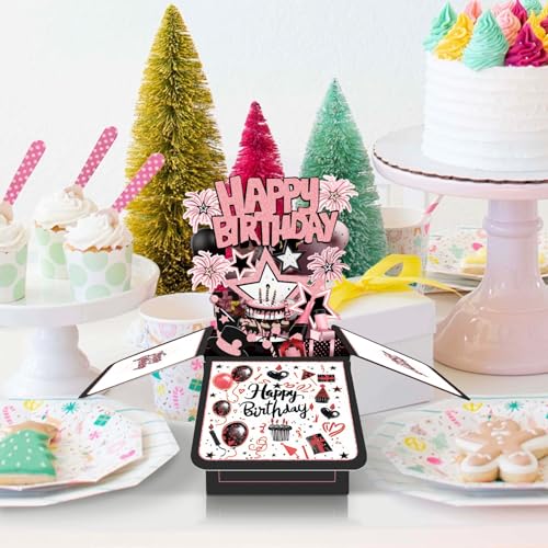 Joycard 3D Pop-Up Birthday Card with Envelope for Women and Girls