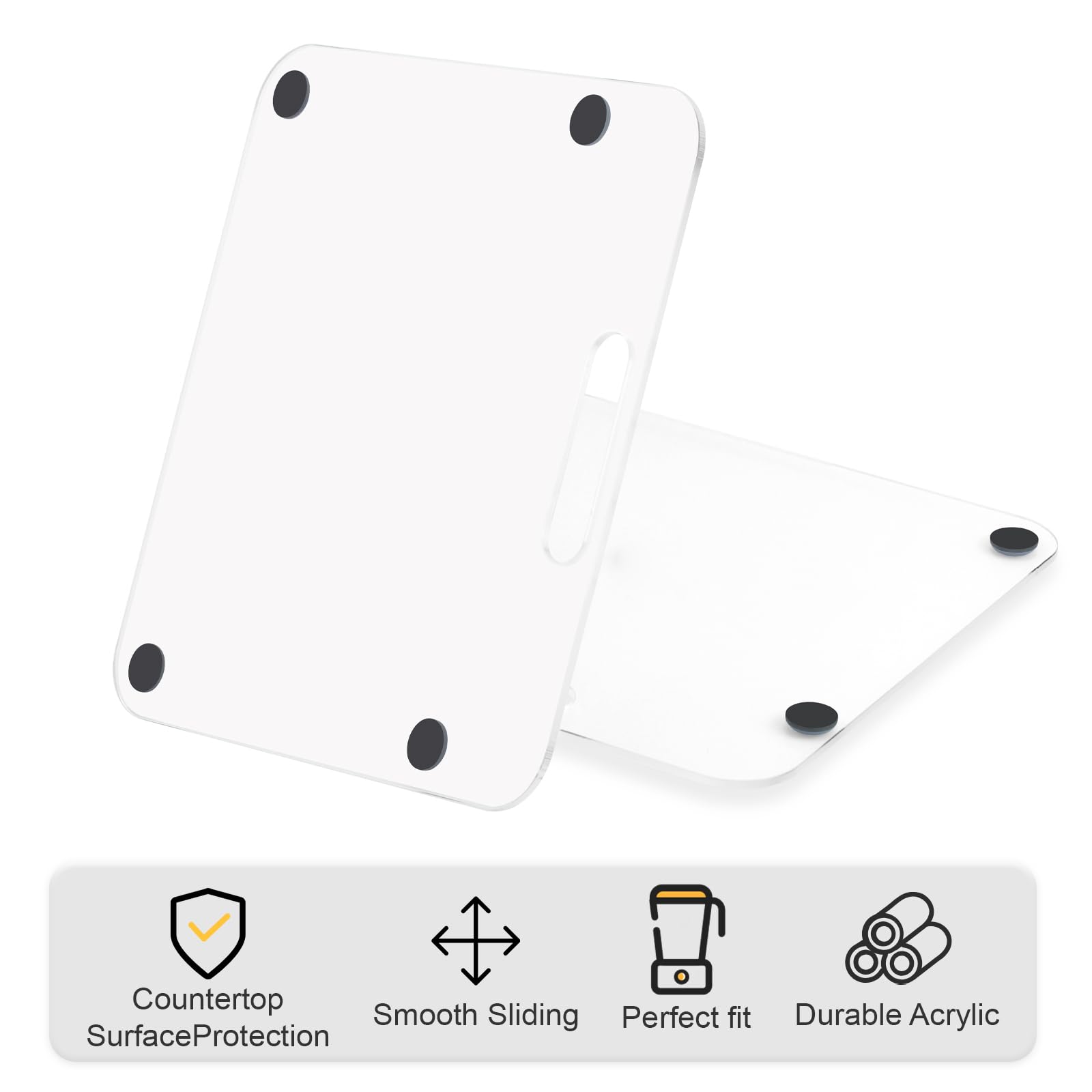 Appliance Slider Compatible with Ninja Espresso Machine, Transparent Acrylic Sliding Tray for Ninja ES601 ES701