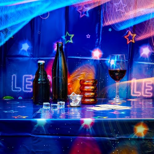 Tegeme Glow in the Dark Tablecloth Set - 3 Pieces, 86x51 Inch