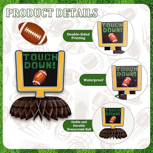 Football Centerpieces for Tables – 12PCS Game Day Decorations