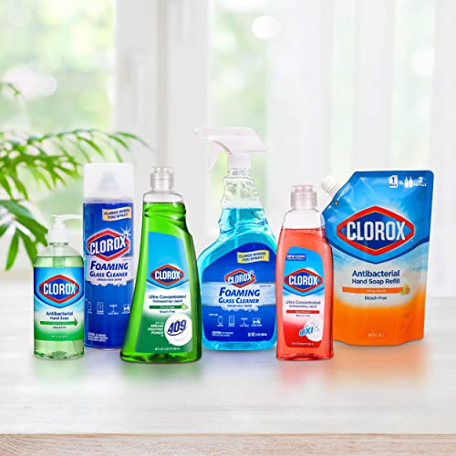 Clorox Foaming Glass Cleaner Spray - Streak-Free, Fresh Scent, 32 Oz