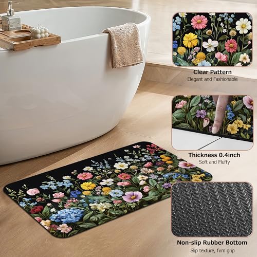 Diatomaceous Earth Bath Mat - Quick-Drying Non-Slip Rug 17x29.5