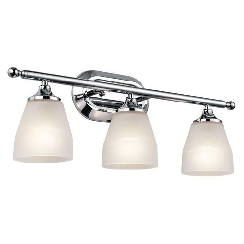 Kichler Ansonia 23" 3 Light Vanity Light with Satin Etched Glass in Chrome