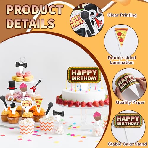 Horror Game Birthday Cake Toppers - 24Pcs Cupcake Picks Set
