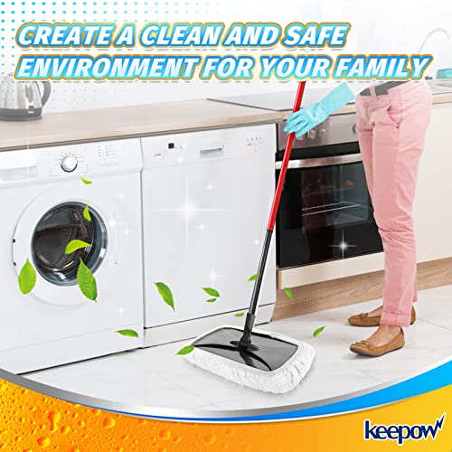 KEEPOW 2 Pack Reusable Mop Pads for O Cedar Hardwood Floor'N Mop