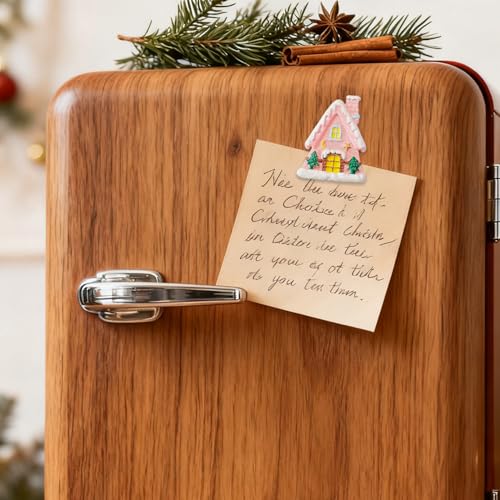 Christmas Fridge Magnets with Tree and Star Design - Pink House Decor, Style7