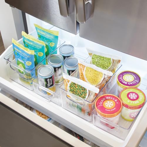 iDesign Clear Plastic Fridge Organizer Bin (Pack of 4) - 10" x 5" x 6"
