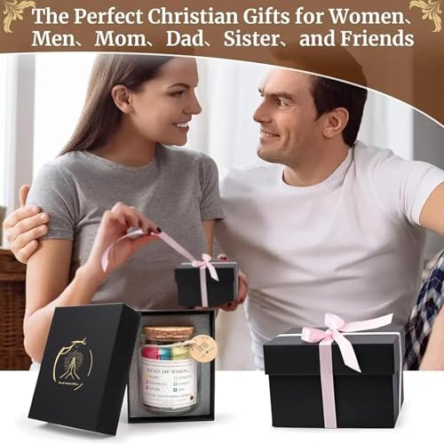 Beuhugas 1PC Bible Verse Jar - Read Me When Inspirational Scripture for Faith & Reflection - Christian Gift for Women (Variation 1)