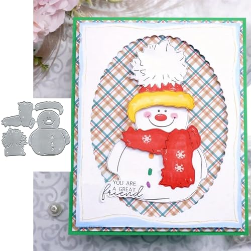 Metal Die Cuts for Scrapbooking and Card Making - Snowman Snowflake Flower Leaf