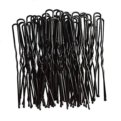 Leline's Black U-Shaped Hair Pins 2.4 Inch Bun Pins 50 Pack