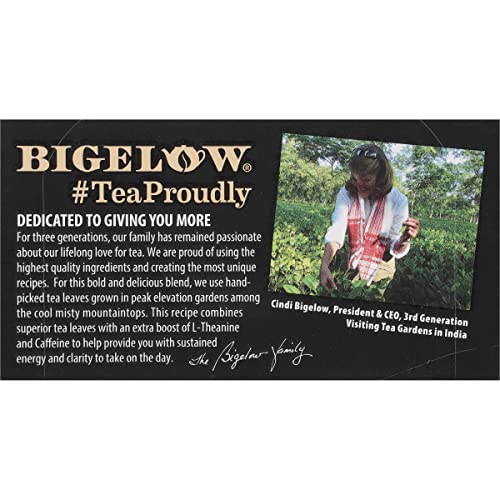 Bigelow Peak Energy Black Tea with L-Theanine & Caffeine, 108 Bags (6 Pack)