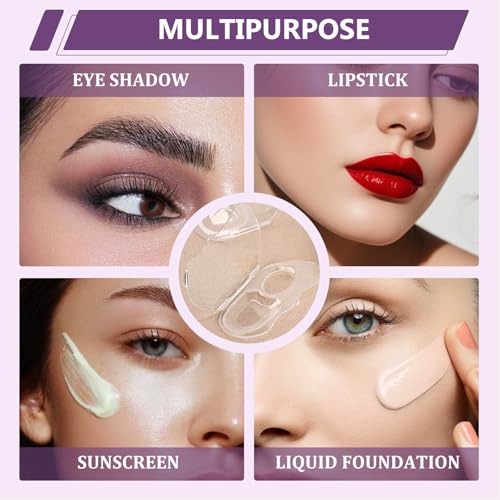 Transparent Acrylic Makeup Mixing Palette with Spatula Butterfly Shape