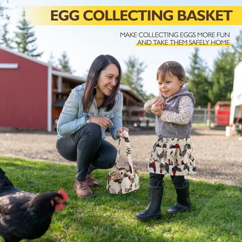 Hossmily Mini Egg Collecting Basket with 7 Pouches