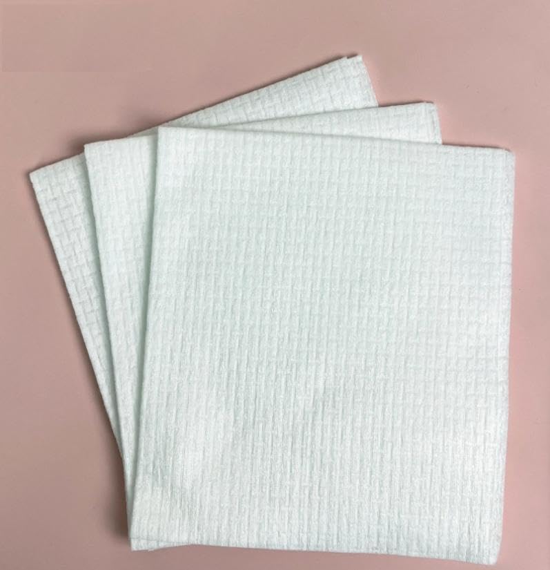 Toysery Cotton Disposable Face Towels 60 Count - Soft Dry Wipes for Skincare