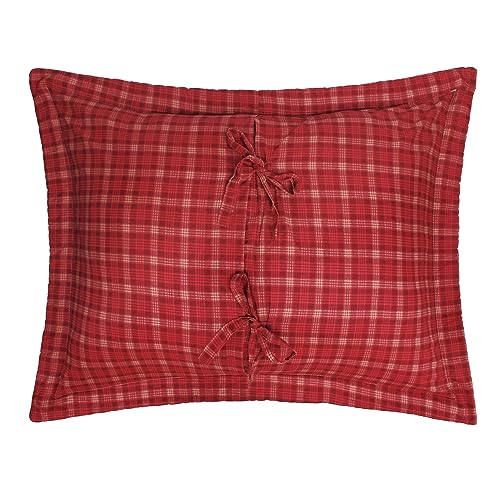 Greenland Home Fashions Oxford Pillow Sham - Standard 20x26-inch, Red