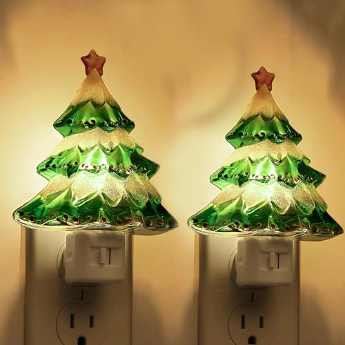 L LOHAS LED Christmas Tree Night Light 3000K Warm White - 2 Pack