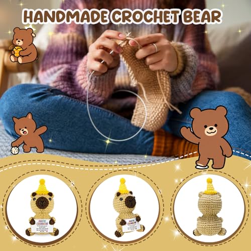 Handmade Crochet Bear - Unique Birthday Gift for Women & Men