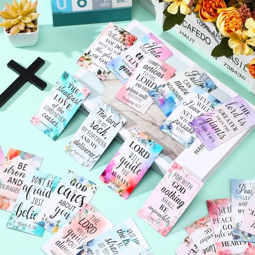 50 Pcs Inspirational Christian Refrigerator Magnets with Bible Verses