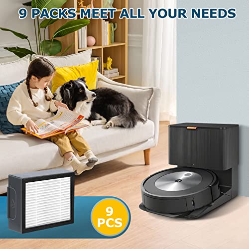 Lacvik 9-Pack Replacement Filters for iRobot Roomba i, e, j Series