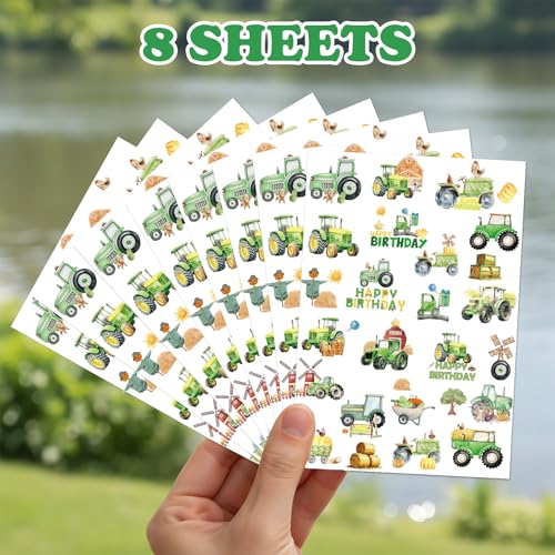 Tractor Temporary Tattoos for Kids - 200+ Farm Party Favors