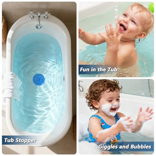 Universal 6-Inch Silicone Drain Stopper - 5-Pack in 5 Assorted Colors