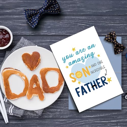 Father's Day Card for Son - Warm Message, 8x5.3 inches