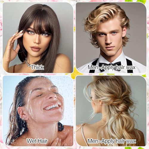 4-Piece 9-Inch 3-Row Hair Styling Comb & Rat Tail Teasing Brush Set