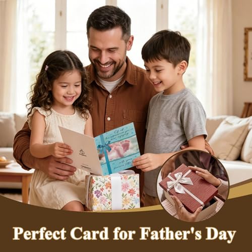 First Father's Day Card for New Dads - Heartfelt Design